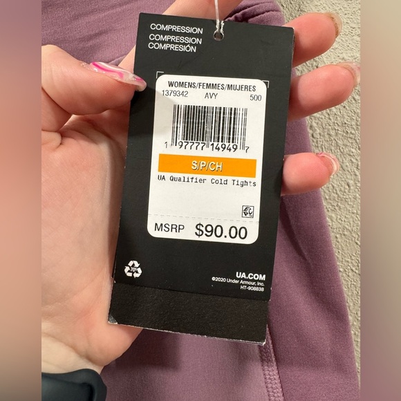 NWT UNDER ARMOUR COMPREHENSION HIGH RISE FULL LENGTH QUALIFIER COLD TIGHTS - Picture 4 of 8